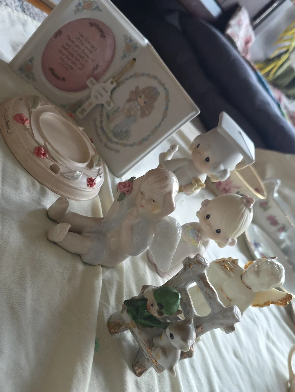 Precious Moments Confirmation Anhel Graduation Figurine Vtg Keepsake Set